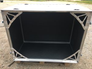 caja de aluminio con dos tapas de apertura lateral
